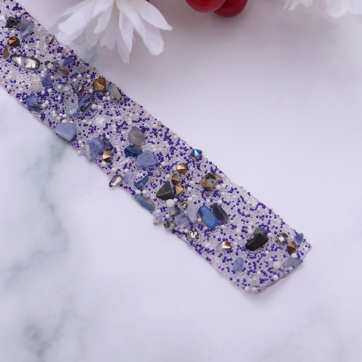 Kolorowa fioletowa aplikacja z – Sew On Rhinestone recenzja i cena